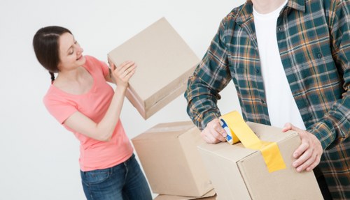 Removal team preparing a local house move in Stmarycray