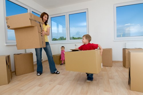 Apartment moving team managing stairs and access in St Mary Cray